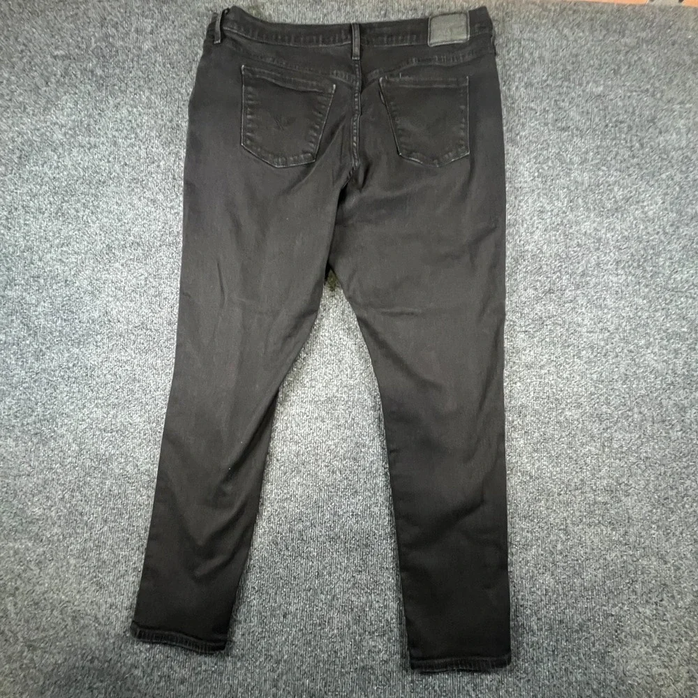 Levi's 711 Jeans Womens 16W 36x28 Black Peony Denim Cotton Mid Rise Skinny‎ Leg